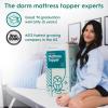 image:imageSleepyhead Twin 3 Inch Mattress Topper for College Dorm Beds Cooling Gel Memory Foam PressureRelieving Comfort Removable Washable Cover CertiPURUS Certified Twin 3Full XL