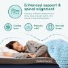 image:imageSleepyhead Twin 3 Inch Mattress Topper for College Dorm Beds Cooling Gel Memory Foam PressureRelieving Comfort Removable Washable Cover CertiPURUS Certified Twin 3Full