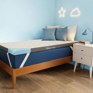 image:imageSleepyhead Twin 3 Inch Mattress Topper for College Dorm Beds Cooling Gel Memory Foam PressureRelieving Comfort Removable Washable Cover CertiPURUS Certified Twin 3Full XL